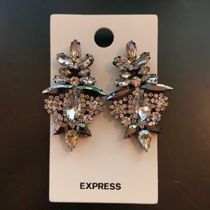 Flat, gemstone earrings